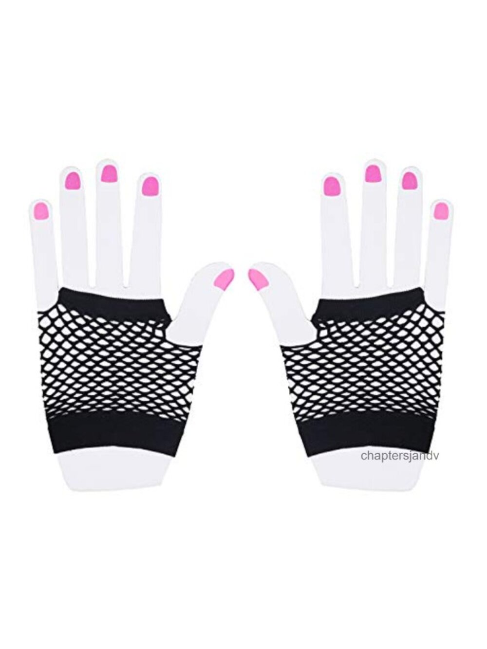 Fishnet Fingerless Gloves 2 Pairs Nylon Mesh Retro 80s Party